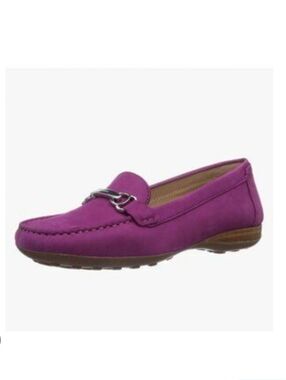 GEOX | Respira Fuchsia Pink Suede Loafers Sz 37